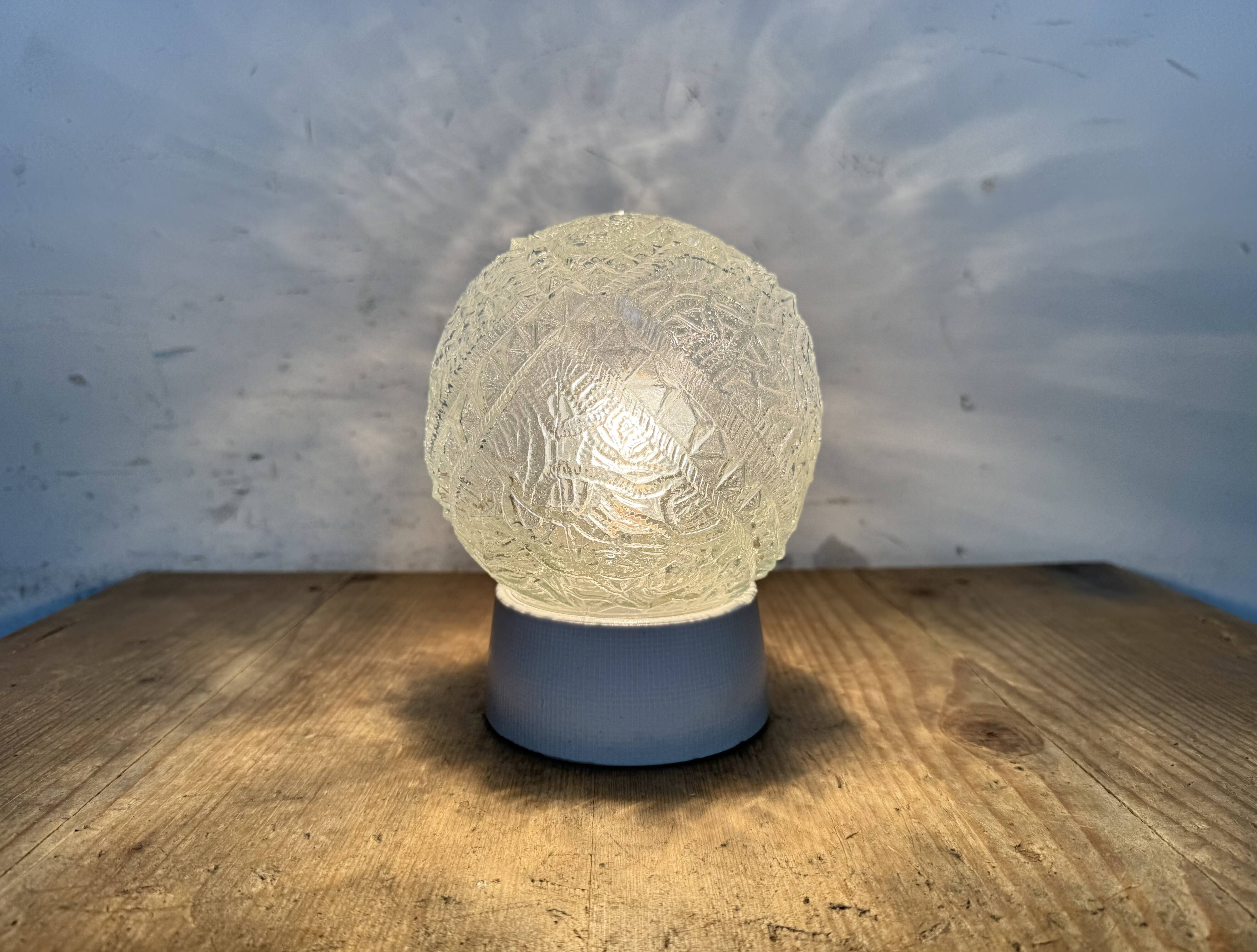 Vintage White Porcelain Ceiling Light, 1970s