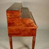 19th century walnut and burl walnut stepped desk