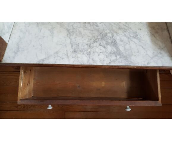 Chest of drawers on marble top
