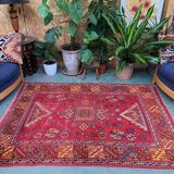 Vintage western turkish rug oriental 183x128 cm tribal carpet