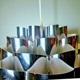 Mid Ventury Modern silver Danish hanging lamp