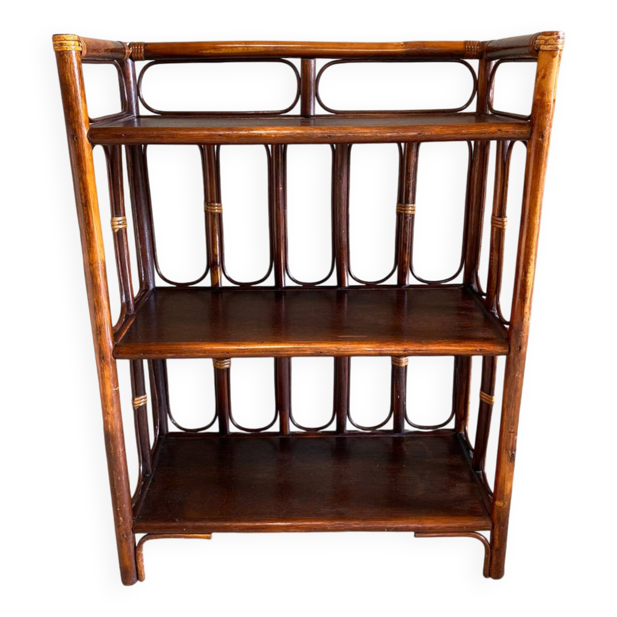 Vintage rattan shelf