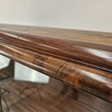 1930s Art Decò display cabinet in walnut and walnut root