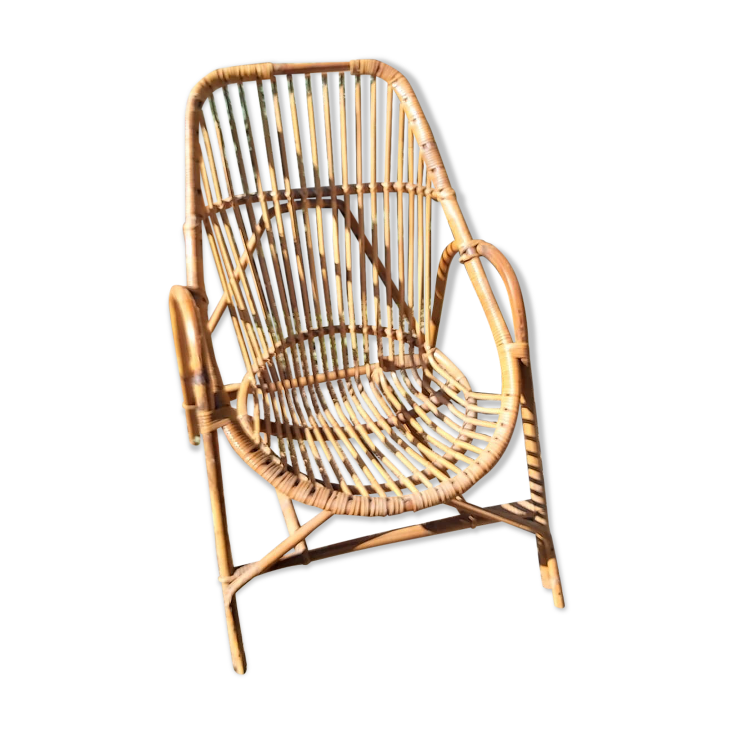 Vintage rattan armchair