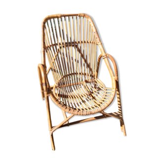 Vintage rattan armchair