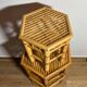 Vintage Boho Mid Century Bamboo Hexagonal Side Coffee Tables Flower Stools