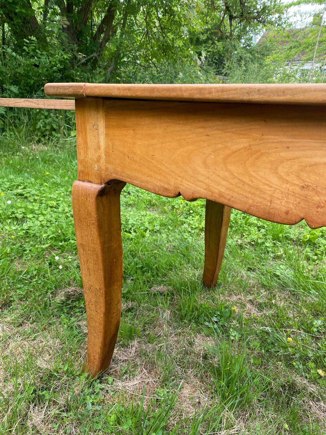 Blonde cherry farmhouse table