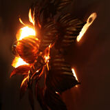 Masca floral wall lamp, 70's, Italy