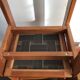 Set of 4 elm chairs and leather, 80s