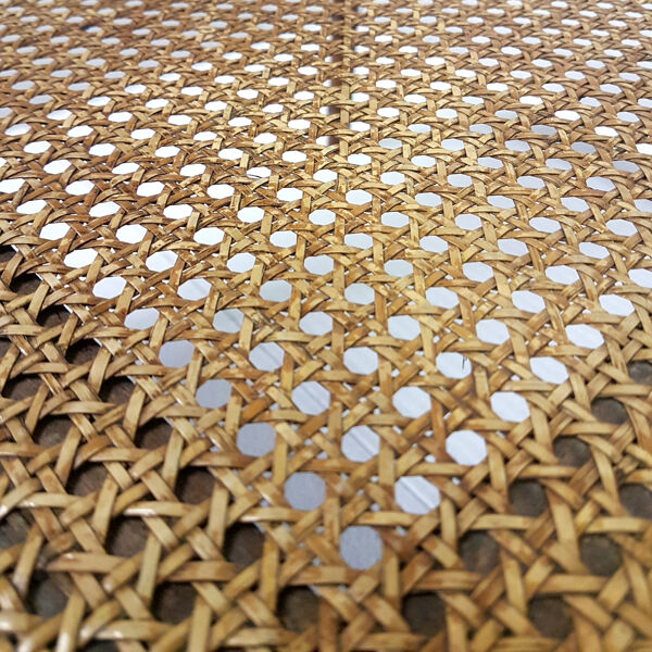table en faux bambou et rotin du milieu du siècle années 1960
