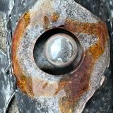 Tom Ahlstrom & Hans Ehrich - Pair Of Brutalist Sconces 1960s Metal And Glass