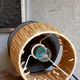 Brutalist free-form lamp in solid wood 60s