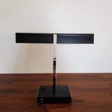 Large Scandinavian desk lamp designer Jac Jacobsen editor Luxo in black and chrome lacquered metal
