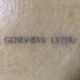 Genevieve Lethu vintage fiberglass and rattan platter