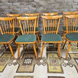 Set of 8 Baumann model bistro chairs with bars 1970