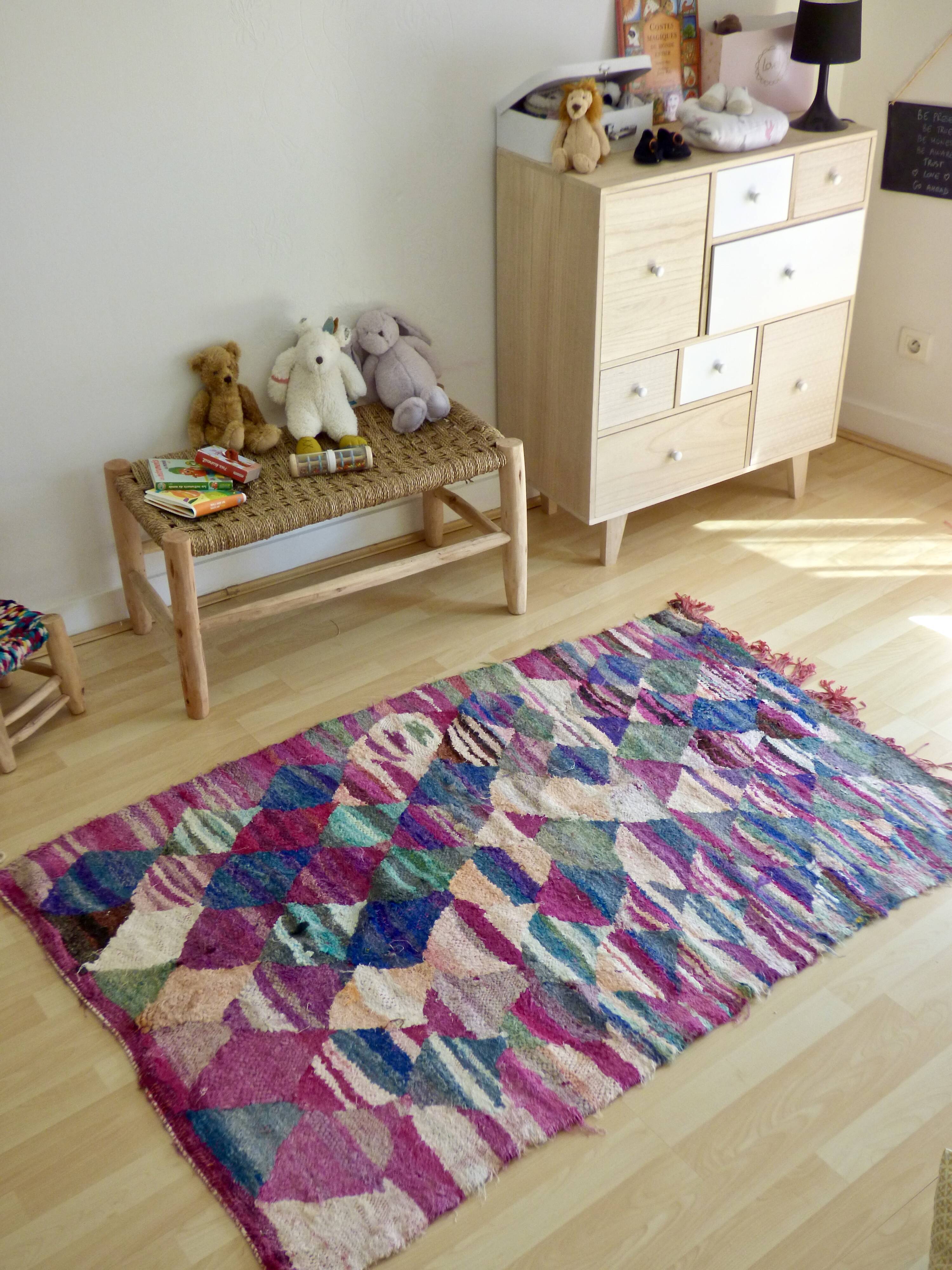 Tapis kilim bouchérouite fabrication artisanale 160 x 90 cm