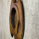 Vintage free-form mirror in solid wood
