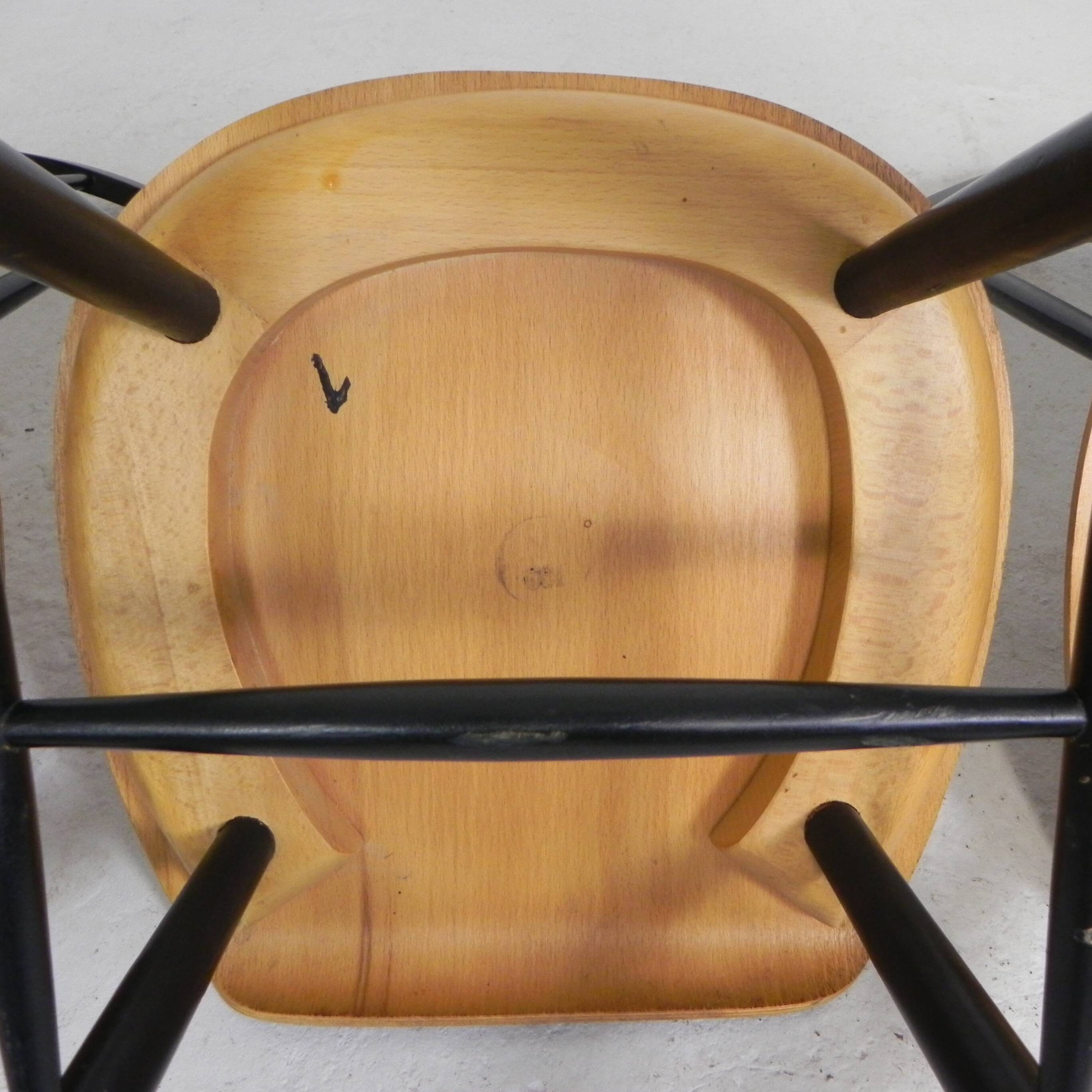 Set of 4 Fanett model slatted chairs, Tapiovaara, 1960s