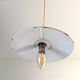 Vintage industrial pendant light in green enamelled sheet metal