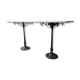 Table bistrot plateau marbre 145,5 cm