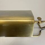 Cubic Modernist Brass Metal Table Light by Florian Schulz, Germany, 1970s