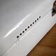 Vintage bread box - white enamel and brass - retro