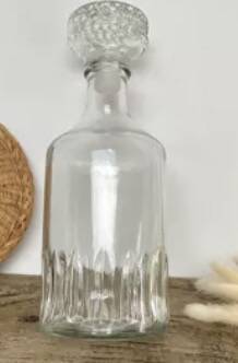 Vintage cut glass whiskey decanter