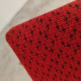 Pair of armchairs in mottled red and wood by Uluv, former Czechoslovakia 1960