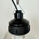 Industrial Bakelite Pendant Light with Frosted Glass, 1970s