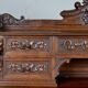 George III style bureau in carved solid oak, circa 1880.