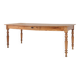 Rustic Elm Dining Table with Drawer, France 1850s