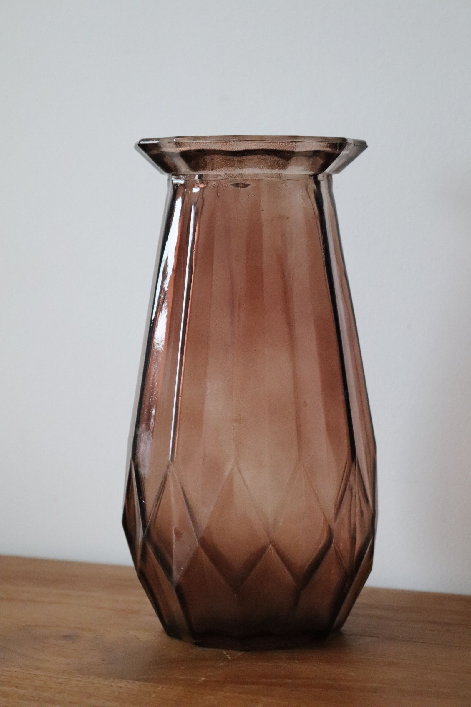 Antique vase in molded glass