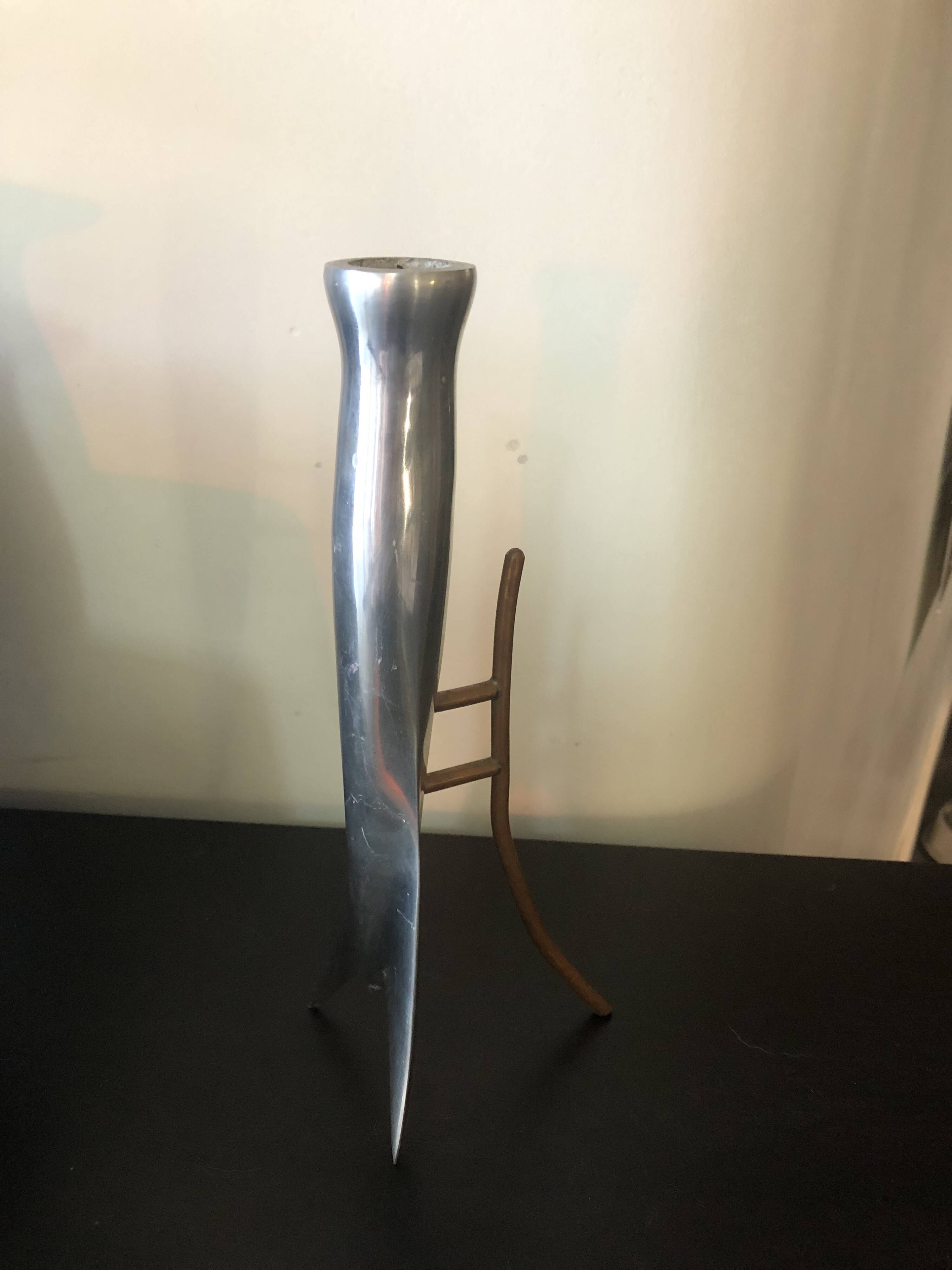 Aluminium cast iron candlestick