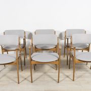 Oak Model 49 Dining Chairs by Erik Buch for Odense Maskinsnedkeri / O.D. Møbler, 1960s, Set of 6