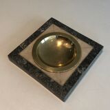 Neoclassical style pocket empty in faux-marble and brass. french work. around 1970