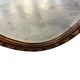 Robust vintage oval wall mirror in wood