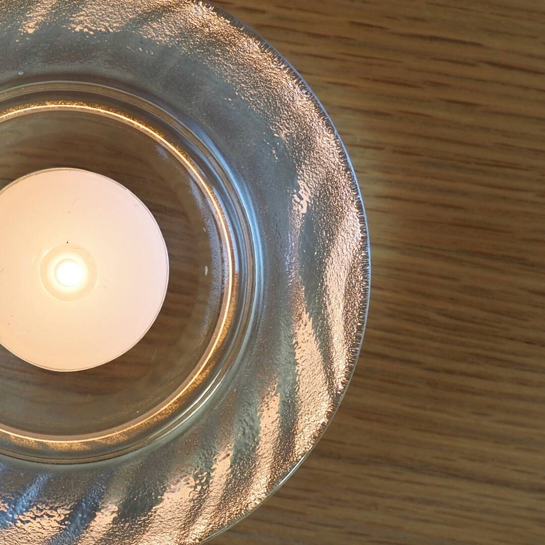 Holmegaard Skagerrak Set Of 3 - 2 Candle Holders, 1 Bowl - 1980S Denmark