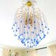 Lustre élégant en cristal et verre Murano soufflé – Gouttes bleues
