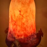 lampe bronze abat jour pate de verre signé eross de france nancy 40x16