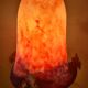 bronze lamp with glass paste shade signed Eross de France Nancy 40x16
