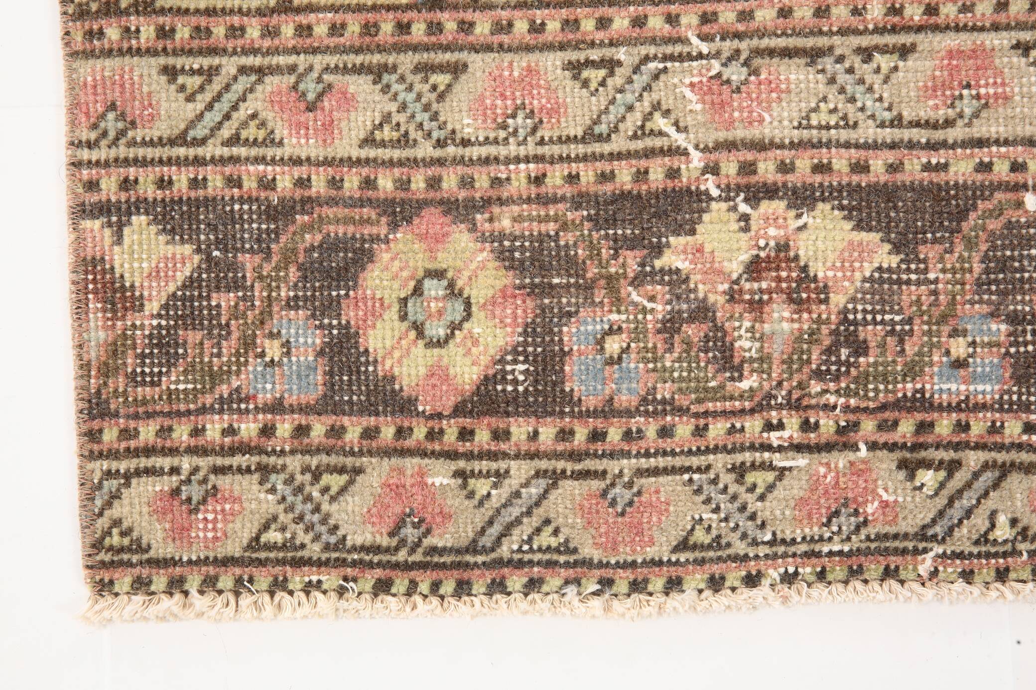 3x12 Red & Brown Rustic Persian Runner Rug, 94x376Cm