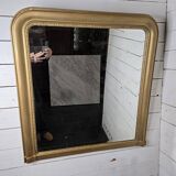 Old Louis Philippe style gilded mirror beveled mirror