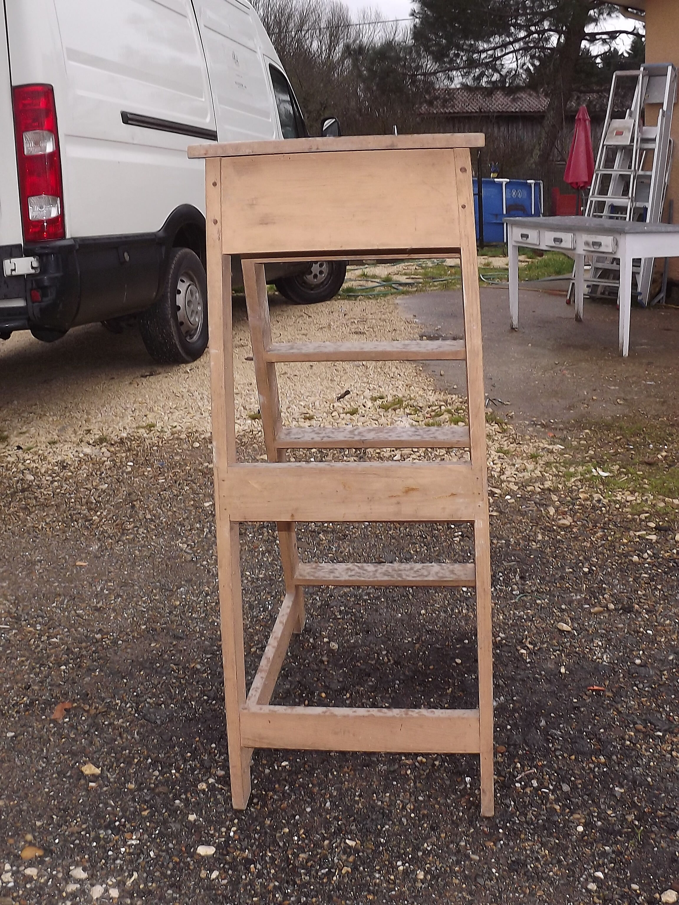 Library wooden stool