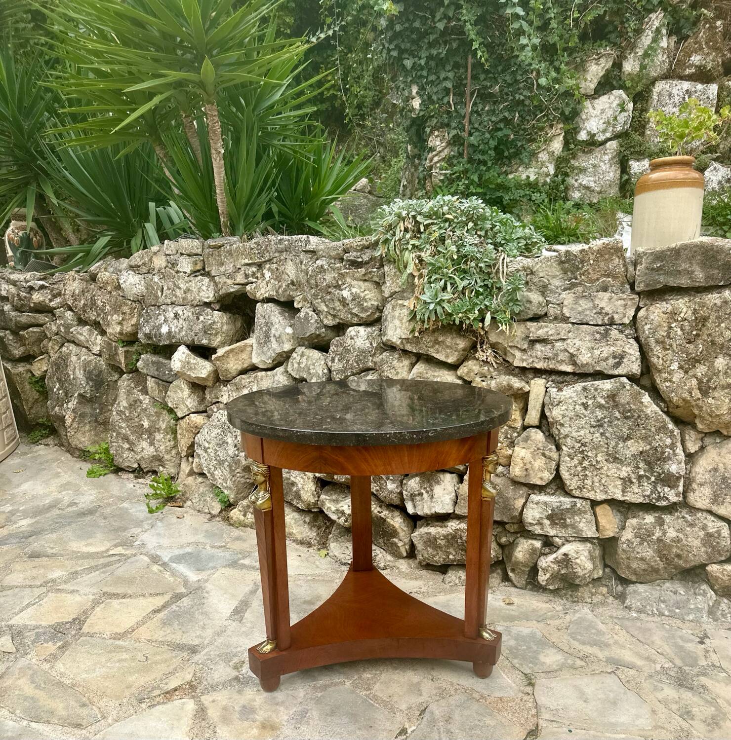 Mahogany Pedestal Table Return from Egypt 20th Century