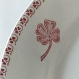 Duo of Lunéville flat plates, Lucien model – Clover decoration, early 20th century