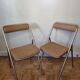 Pair of folding chairs "Plichaise" Souvignet, made in France