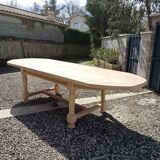 Large solid oak table with extensions