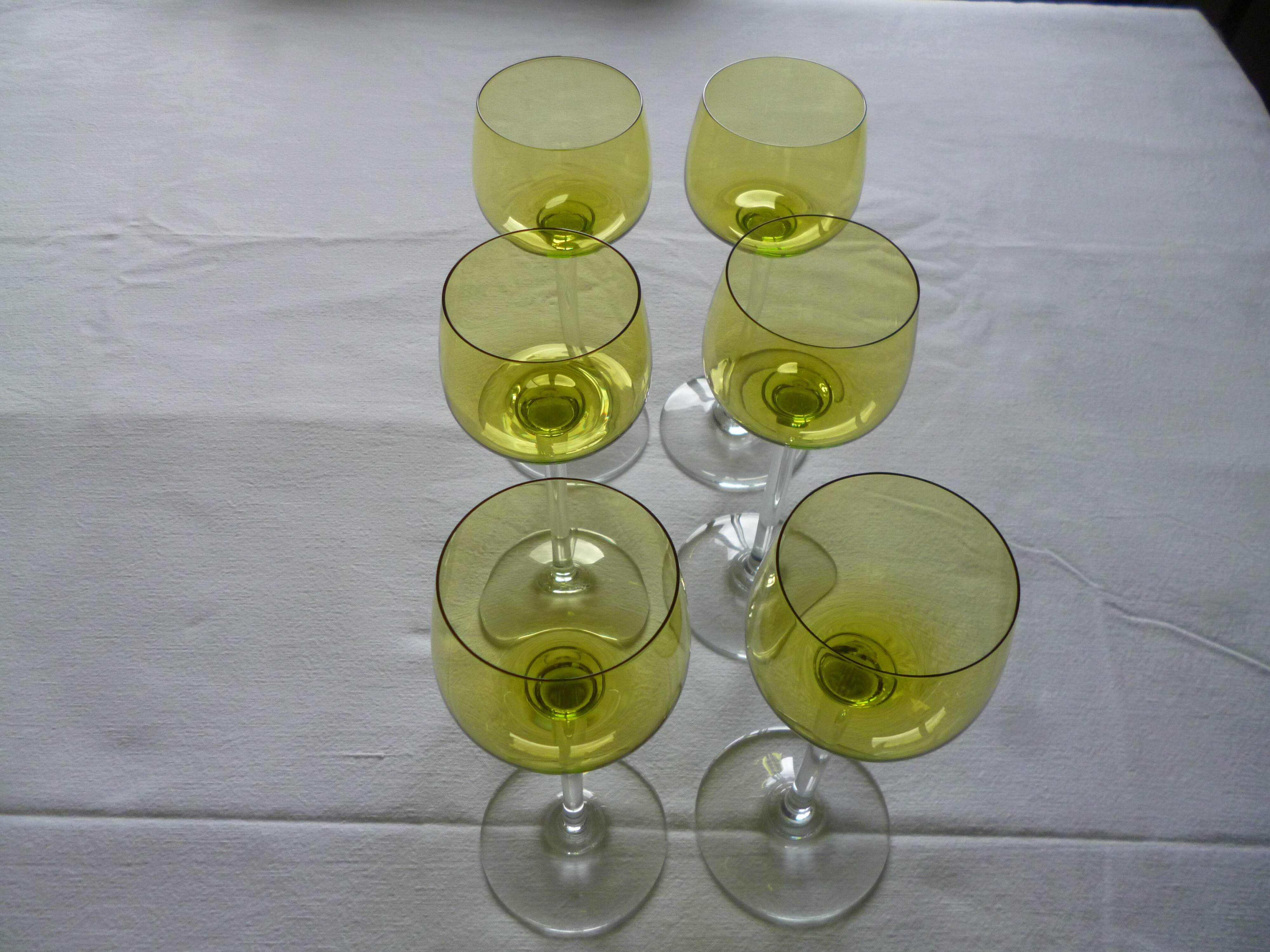 Set of 6 Baccarat stemmed glasses