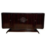 Art Deco Sideboard in Macassar Ebony and Brass, Paris, 1930s