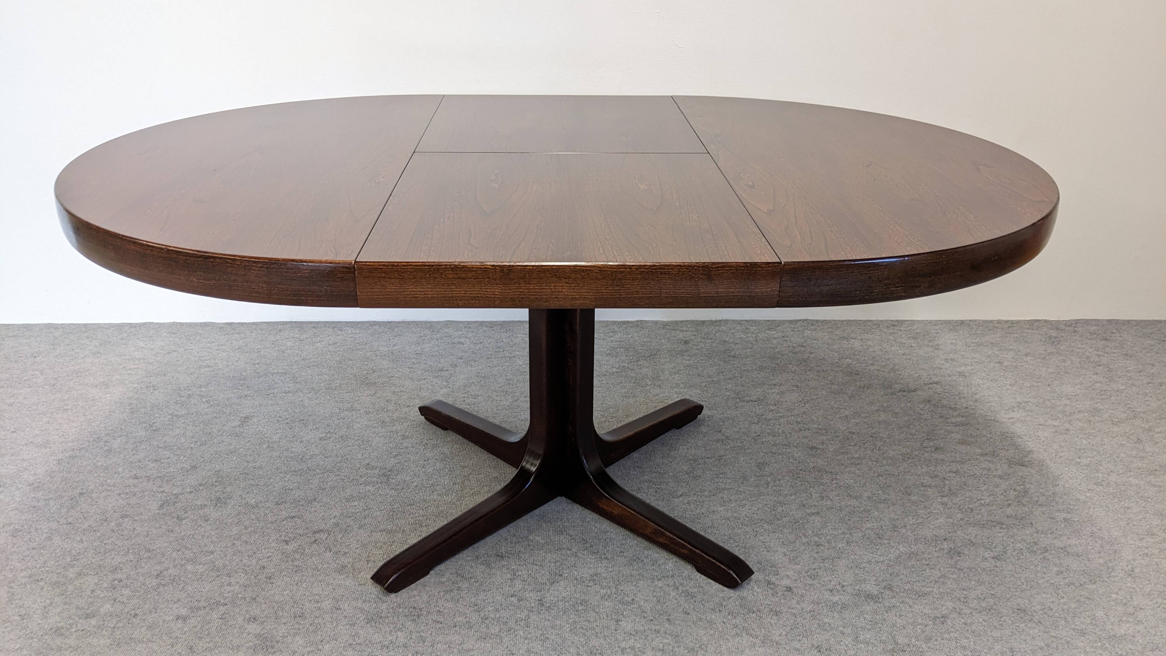 Table ronde de salle à manger extensible Baumann, France vers 1970